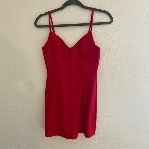 Princess Polly Novella Red Mini Dress - Picture 2 of 5
